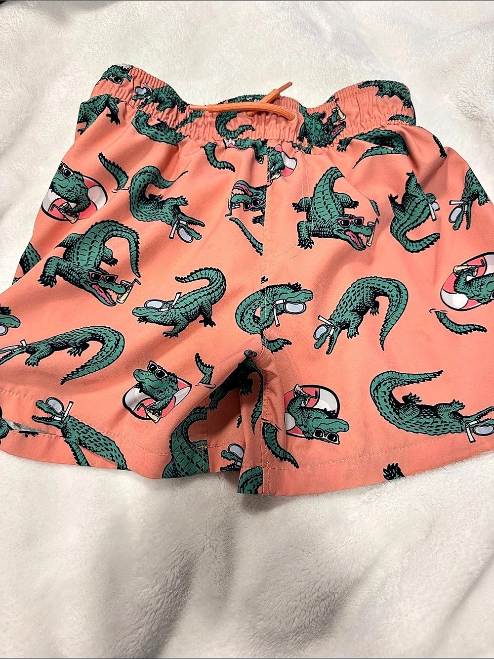 Abercrombie Kids Alligator Crocodile Print Swim Trunks Boys 9/10